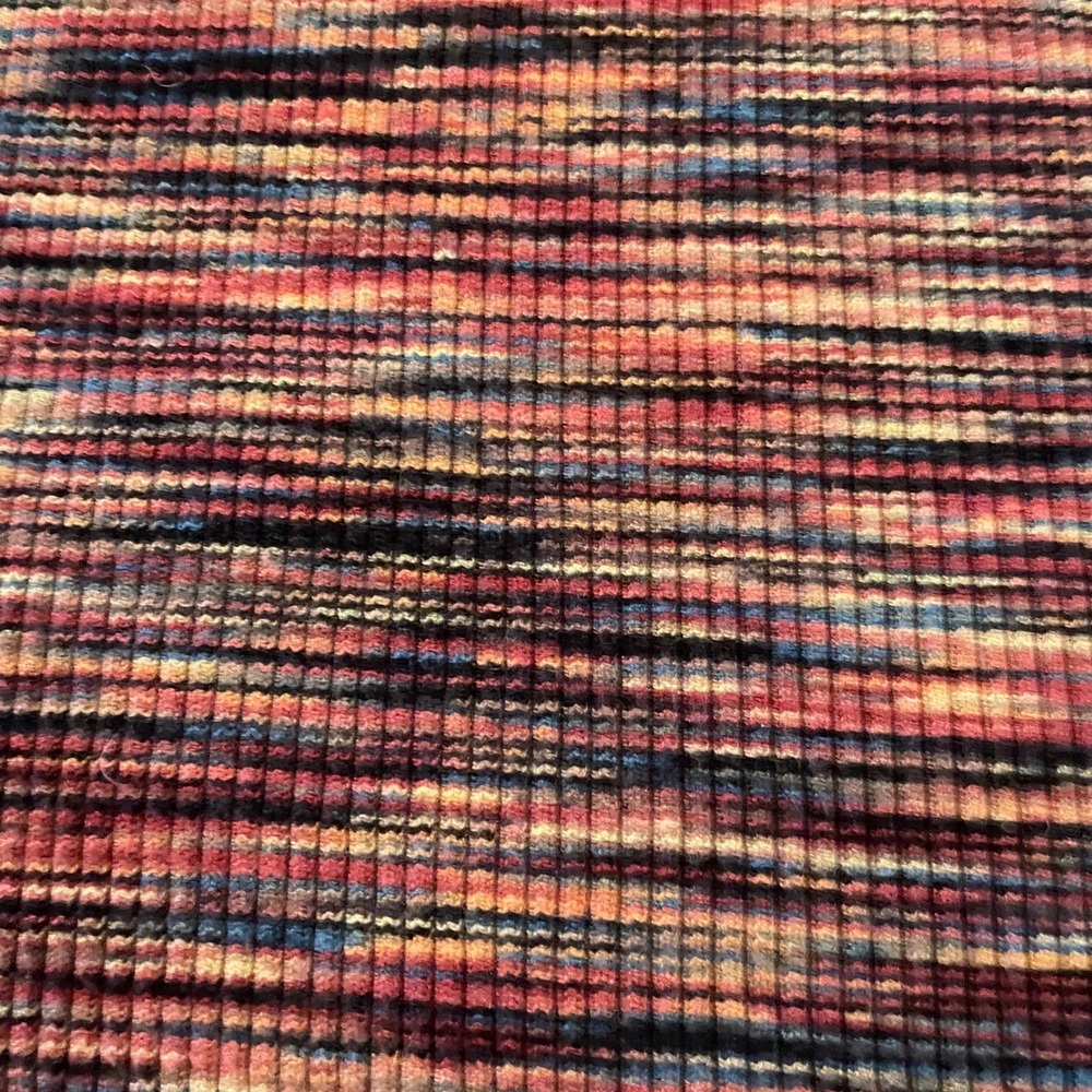 Anthropologie Mock Neck Ribbed Knit Sleeveless Top XS Multi Color Space Dyed - Picture 7 of 11